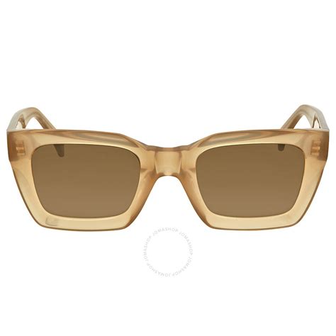 celine 41450|Celine Brown Square Sunglasses CL41450S 10A70 50 .